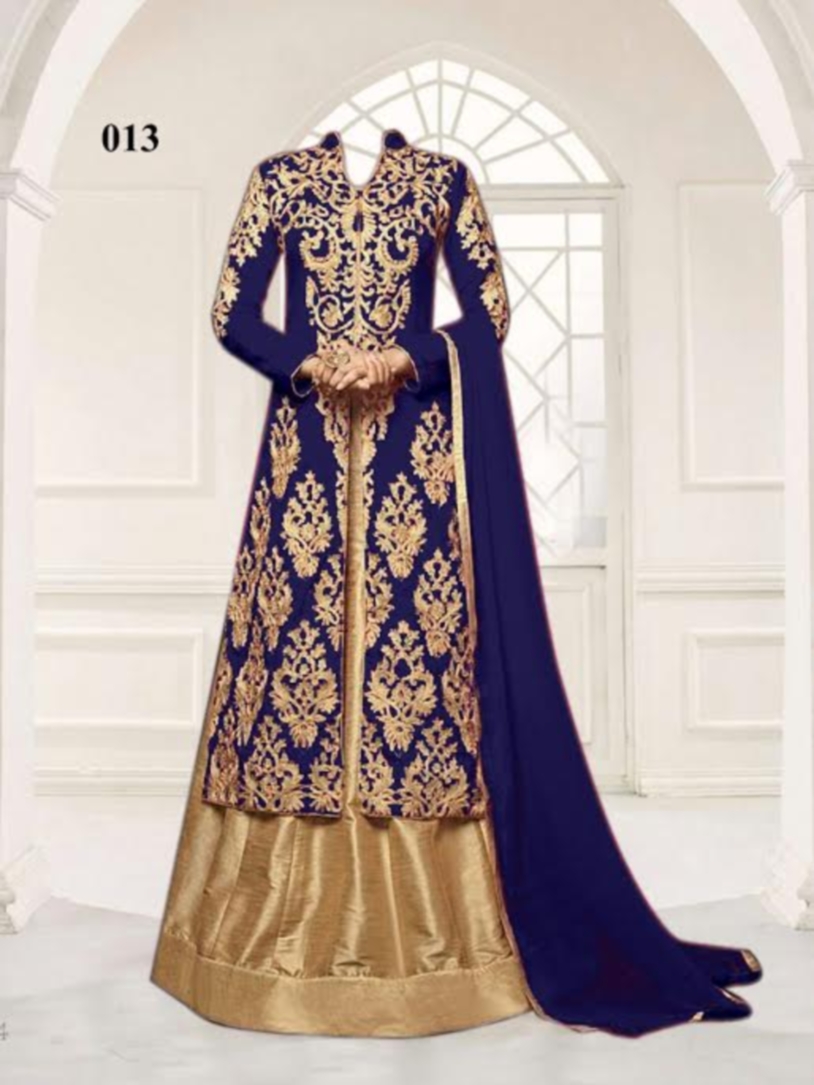 lehenga with long kurti design